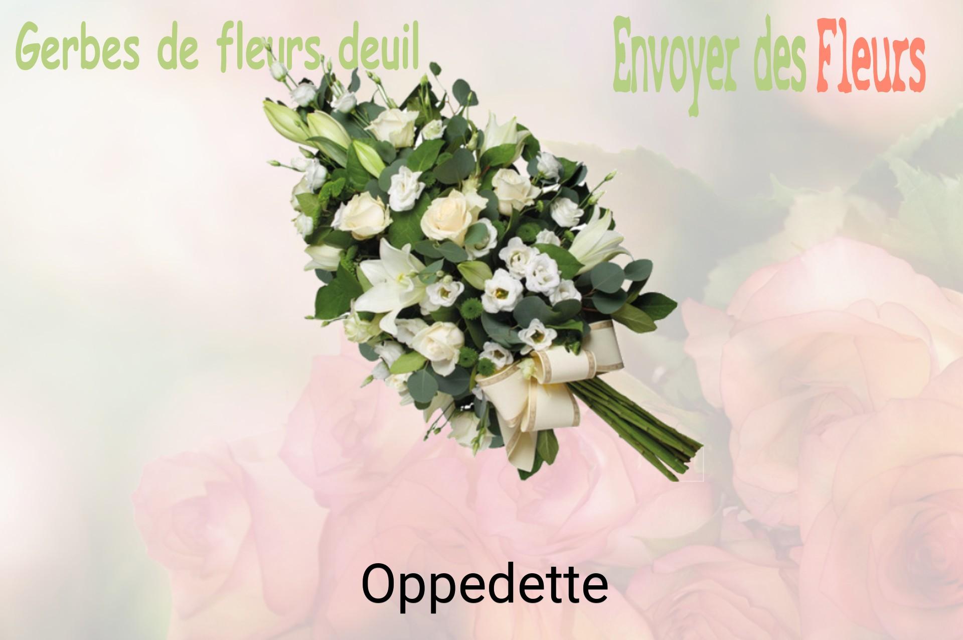 Gerbe de fleurs de deuil livrée à Oppedette
